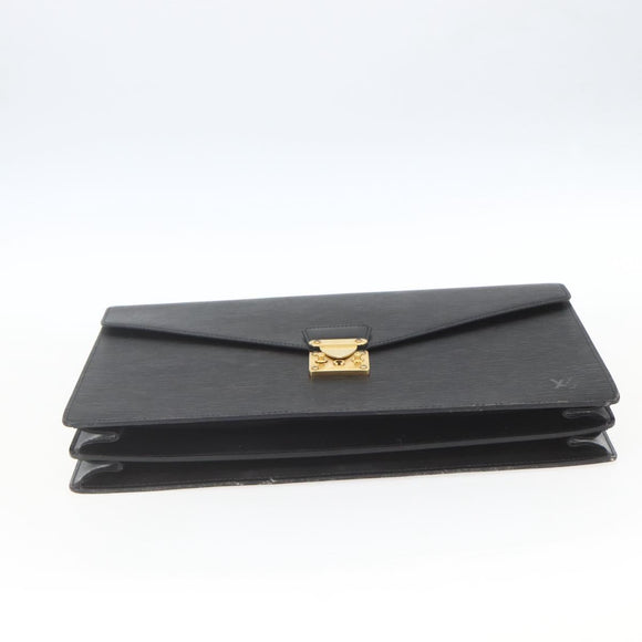 LOUIS VUITTON Epi Serviette Conseiller Business Bag Black M54422 LV Auth BA9693