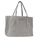 Jimmy Choo Tote Bag Leather Silver Auth BA9695-1