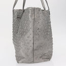 Jimmy Choo Tote Bag Leather Silver Auth BA9695-3