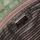PRADA Hand Bag Nylon Khaki Silver Auth BA9697-18