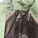 PRADA Hand Bag Nylon Khaki Silver Auth BA9697-20