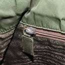 PRADA Hand Bag Nylon Khaki Silver Auth BA9697-21