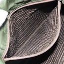 PRADA Hand Bag Nylon Khaki Silver Auth BA9697-22