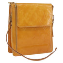 LOUIS VUITTON Monogram Vernis Motto Pouch Lime Yellow M91059 LV Auth BA9707-1