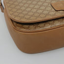 CELINE Macadam Canvas Shoulder Bag Beige Auth BA971-14