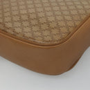 CELINE Macadam Canvas Shoulder Bag Beige Auth BA971-15