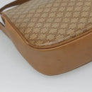 CELINE Macadam Canvas Shoulder Bag Beige Auth BA971-16