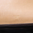 CELINE Macadam Canvas Shoulder Bag Beige Auth BA971-18