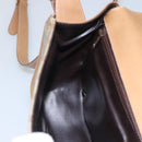 CELINE Macadam Canvas Shoulder Bag Beige Auth BA971-20