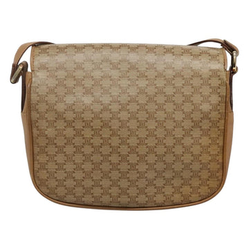 CELINE Macadam Canvas Shoulder Bag Beige Auth BA971 - 0