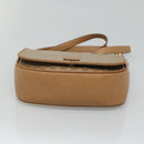 CELINE Macadam Canvas Shoulder Bag Beige Auth BA971-5