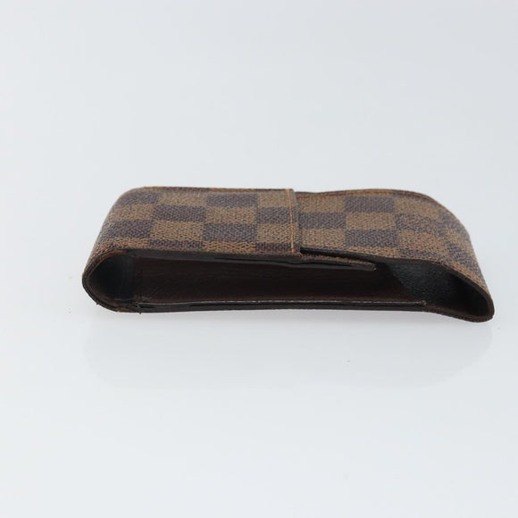 LOUIS VUITTON Damier Ebene Etui Cigarette Case N63024 LV Auth BA9710