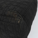 Christian Dior Canage Hand Bag Nylon Black Gold Auth BA9714-9
