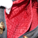 Christian Dior Canage Hand Bag Nylon Black Gold Auth BA9714-23