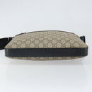 GUCCI GG Supreme Shoulder Bag PVC Beige Silver 406374 Auth BA9716-9