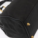 FENDI Pecan Canvas Hand Bag Black Brown gold Auth BA9717-15