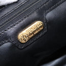 FENDI Pecan Canvas Hand Bag Black Brown gold Auth BA9717-18