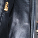 FENDI Pecan Canvas Hand Bag Black Brown gold Auth BA9717-11