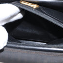FENDI Pecan Canvas Hand Bag Black Brown gold Auth BA9717-22