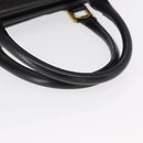FENDI Pecan Canvas Hand Bag Black Brown gold Auth BA9717-7