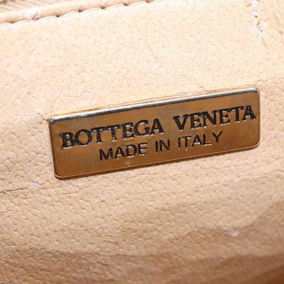 BOTTEGA VENETA INTRECCIATO Hand Bag Leather Brown Gold Auth BA9718