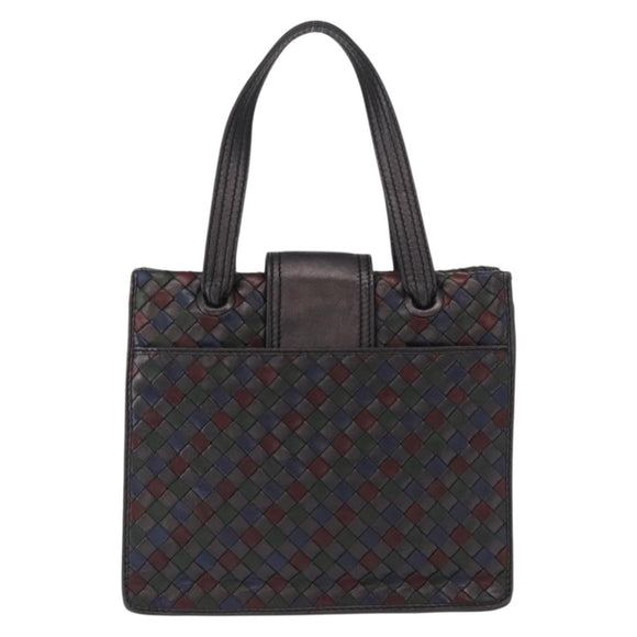 BOTTEGA VENETA INTRECCIATO Hand Bag Leather Brown Gold Auth BA9718