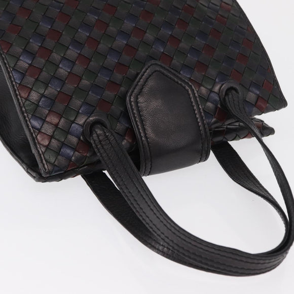 BOTTEGA VENETA INTRECCIATO Hand Bag Leather Brown Gold Auth BA9718