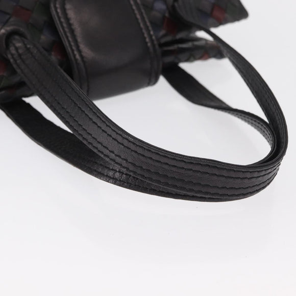 BOTTEGA VENETA INTRECCIATO Hand Bag Leather Brown Gold Auth BA9718