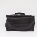 BOTTEGA VENETA INTRECCIATO Hand Bag Leather Brown Gold Auth BA9718-9