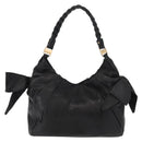 Salvatore Ferragamo Tote Bag Leather Black Gold Auth BA9720-3