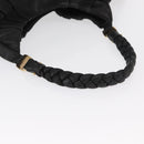 Salvatore Ferragamo Tote Bag Leather Black Gold Auth BA9720-7