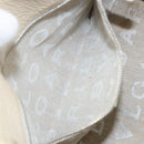 BVLGARI Tote Bag Leather Beige Silver Auth BA9722-21