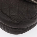 CHANEL Matelasse Shoulder Bag Nylon Brown Silver CC Auth BA9723-15