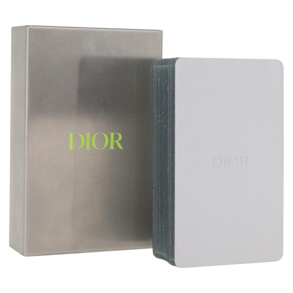 Christian Dior Playing Cards Silver Auth BA9725