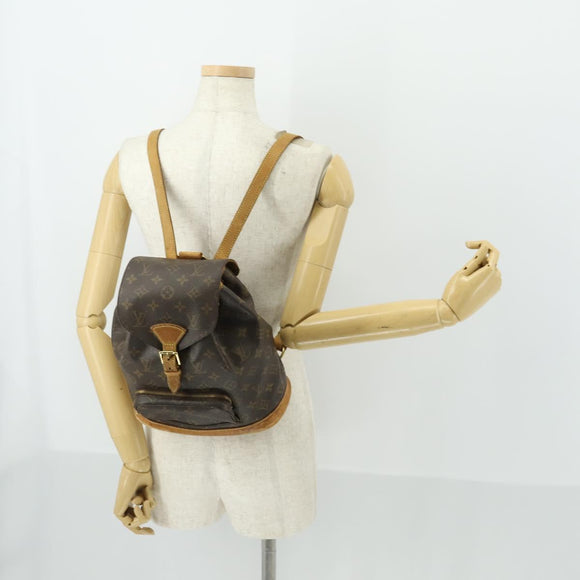 LOUIS VUITTON Monogram Montsouris MM Rucksack M51136 LV Auth BA9729