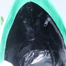 CELINE Shoulder Bag Leather Embossed Green Yellow Red Auth BA973-18