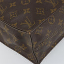 LOUIS VUITTON Monogram Sac Plat Hand Bag M51140 LV Auth BA9730-14