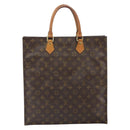 LOUIS VUITTON Monogram Sac Plat Hand Bag M51140 LV Auth BA9730-2