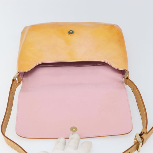 LOUIS VUITTON Vernis Thompson Street Bag Marshmallow Pink M91070 LV Auth BA9732