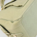 CELINE Boogie Hand Bag Leather Green Gold Auth BA9733-11
