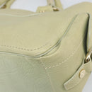 CELINE Boogie Hand Bag Leather Green Gold Auth BA9733-12