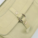 CELINE Boogie Hand Bag Leather Green Gold Auth BA9733-15
