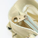 CELINE Boogie Hand Bag Leather Green Gold Auth BA9733-20