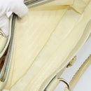 CELINE Boogie Hand Bag Leather Green Gold Auth BA9733-22