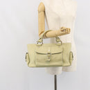 CELINE Boogie Hand Bag Leather Green Gold Auth BA9733-24