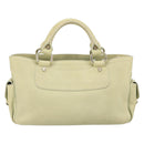 CELINE Boogie Hand Bag Leather Green Gold Auth BA9733-3