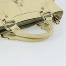 CELINE Boogie Hand Bag Leather Green Gold Auth BA9733-7