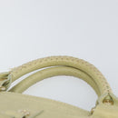 CELINE Boogie Hand Bag Leather Green Gold Auth BA9733-8