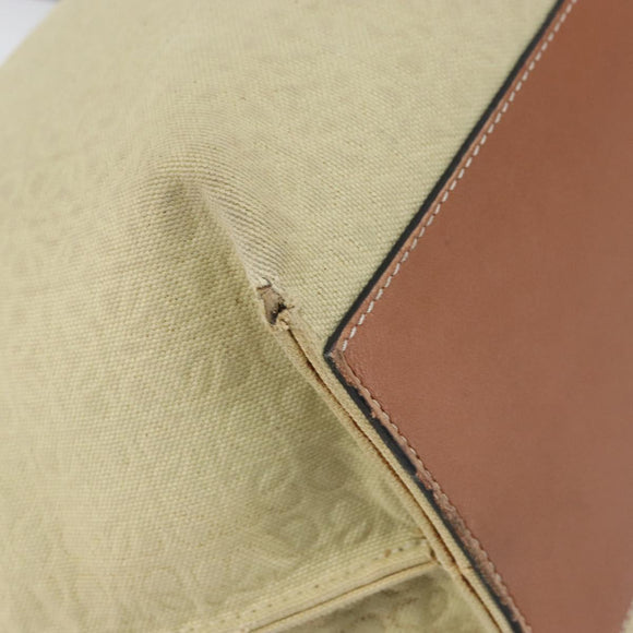 LOEWE Anagram Tote Bag Canvas Beige Auth BA9735