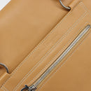 Salvatore Ferragamo Tote Bag Leather Beige Silver Auth BA9736-14